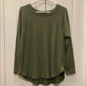 American Eagle Soft & Sexy Waffle Knit Crew